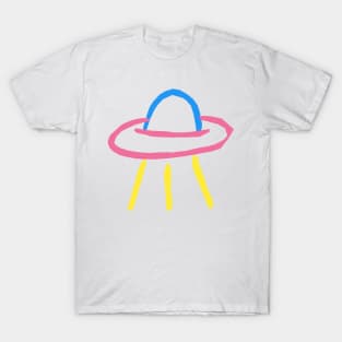 UFO doodle art illustration hand drawn illustration T-Shirt